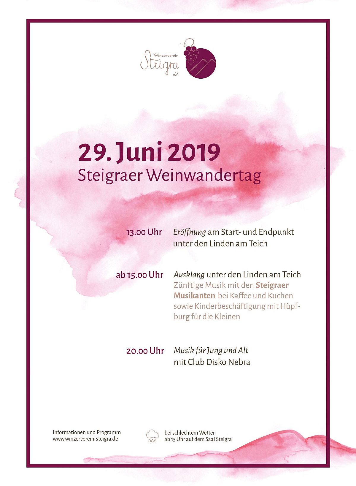 Die Weinwanderung in Steigra am 29. Juni 2019 - und zurück