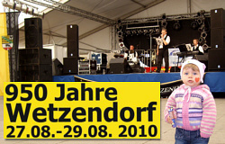 950 Jahre Wetzendorf - Fr�hschoppen mit den Steigraer Musikanten am 29.08.2010