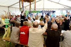 'Kaffeekonzert im Festzelt' mit den Steigraer Musikanten zum Erntedankfest in Schnellroda am 01.09.2013