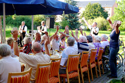 Die Steigraer Musikanten zum Grillfest im Pflegeheim Langendorf am 14.08.2012