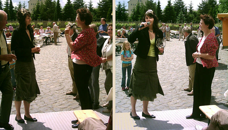 Gebietsweink�niginnen von Saale-Unstrut Franziska Kr�ger und Grit Triebe